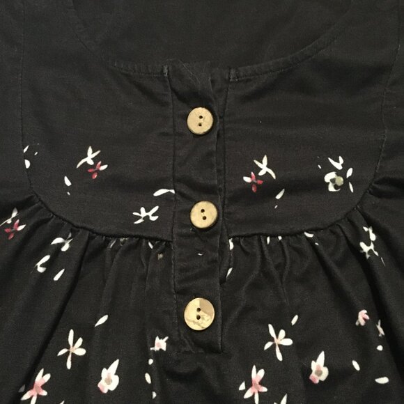 Black Pastel Floral Babydoll Tank Top - Picture 7 of 13